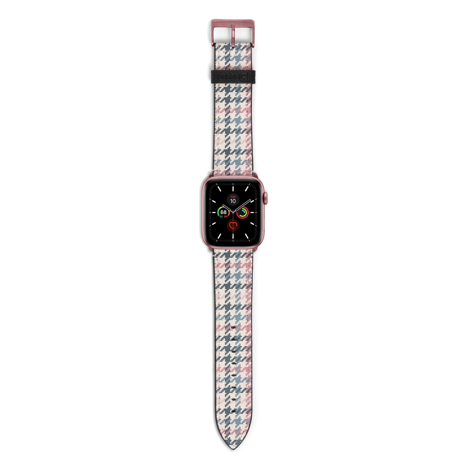 Tweed Houndstooth Apple Watch Strap with Rose Gold Hardware