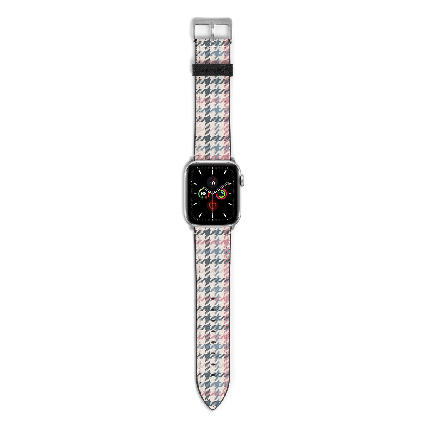 Tweed Houndstooth Apple Watch Strap with Silver Hardware