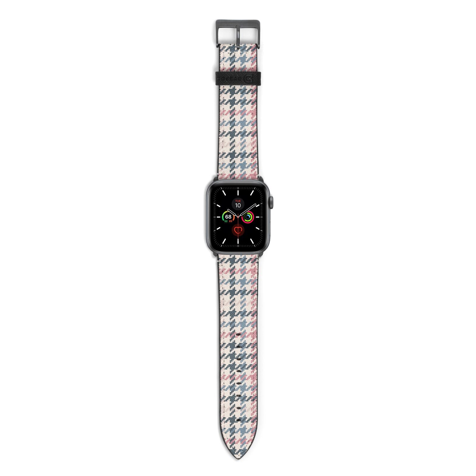 Tweed Houndstooth Apple Watch Strap with Space Grey Hardware