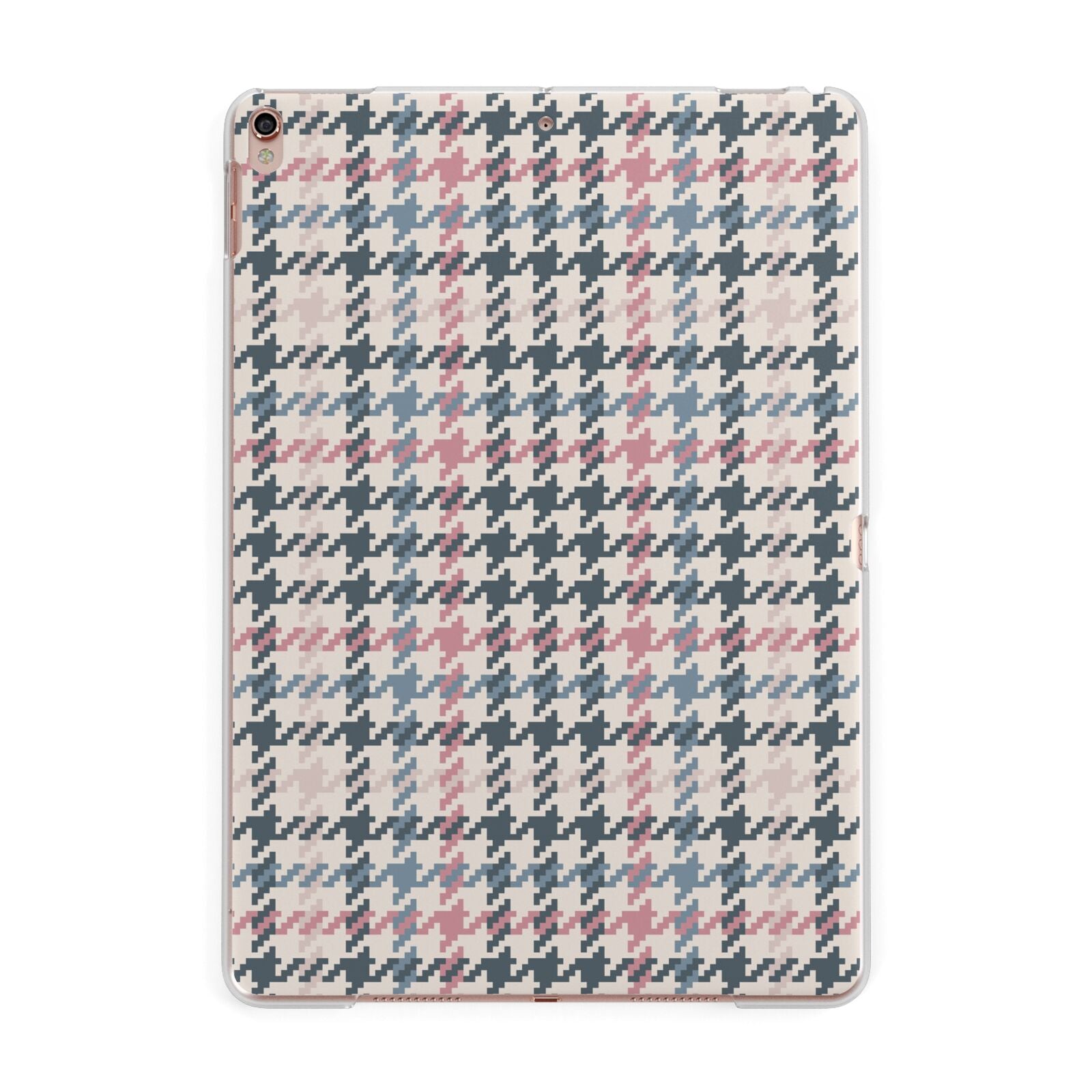 Tweed Houndstooth Apple iPad Rose Gold Case