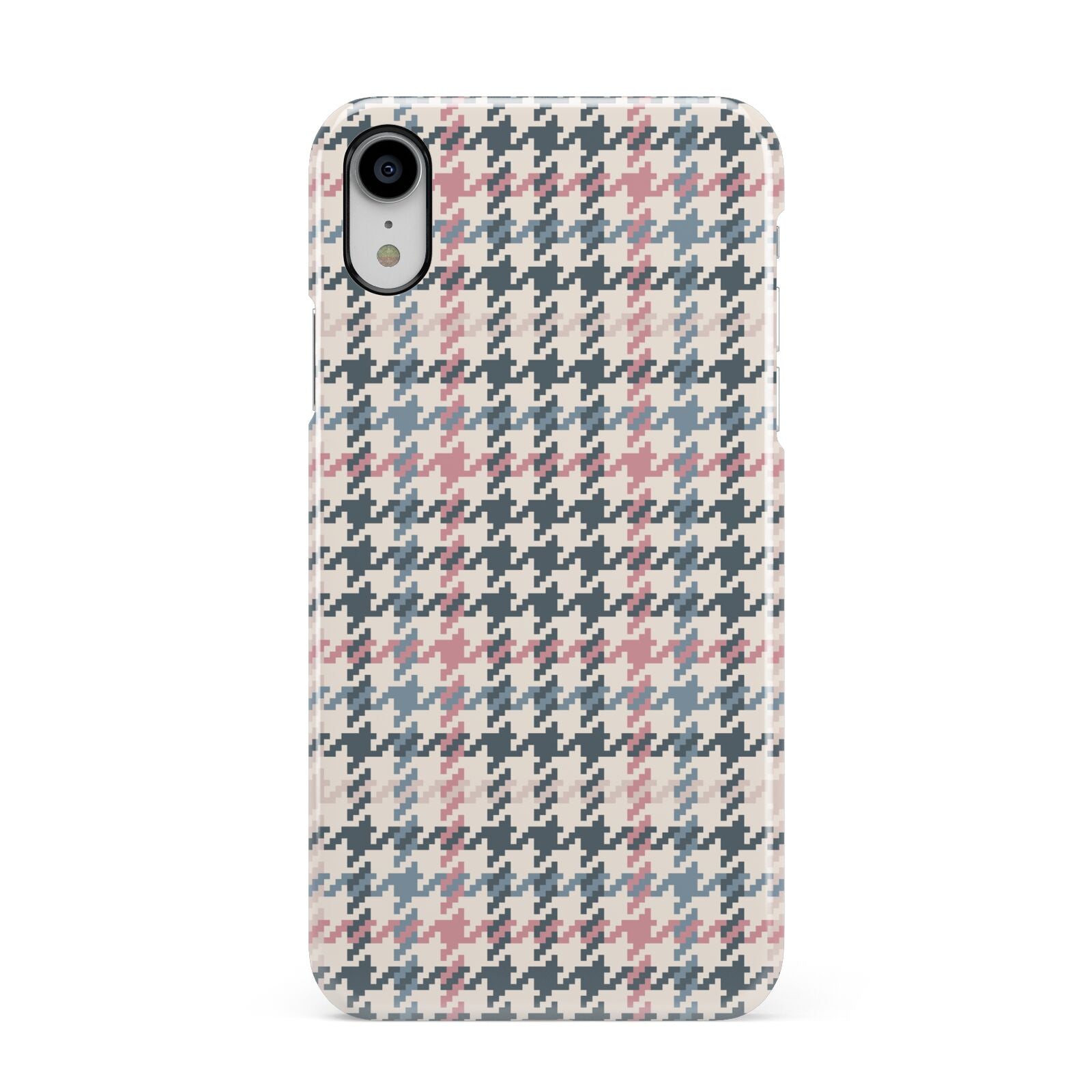 Tweed Houndstooth Apple iPhone XR White 3D Snap Case