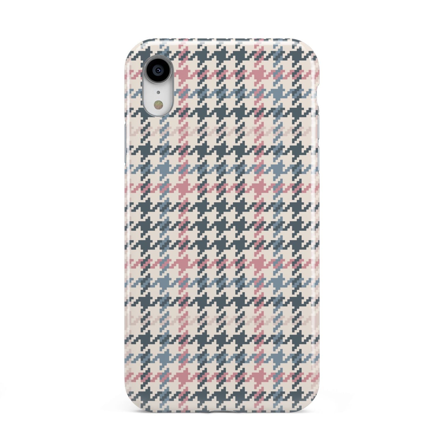 Tweed Houndstooth Apple iPhone XR White 3D Tough Case