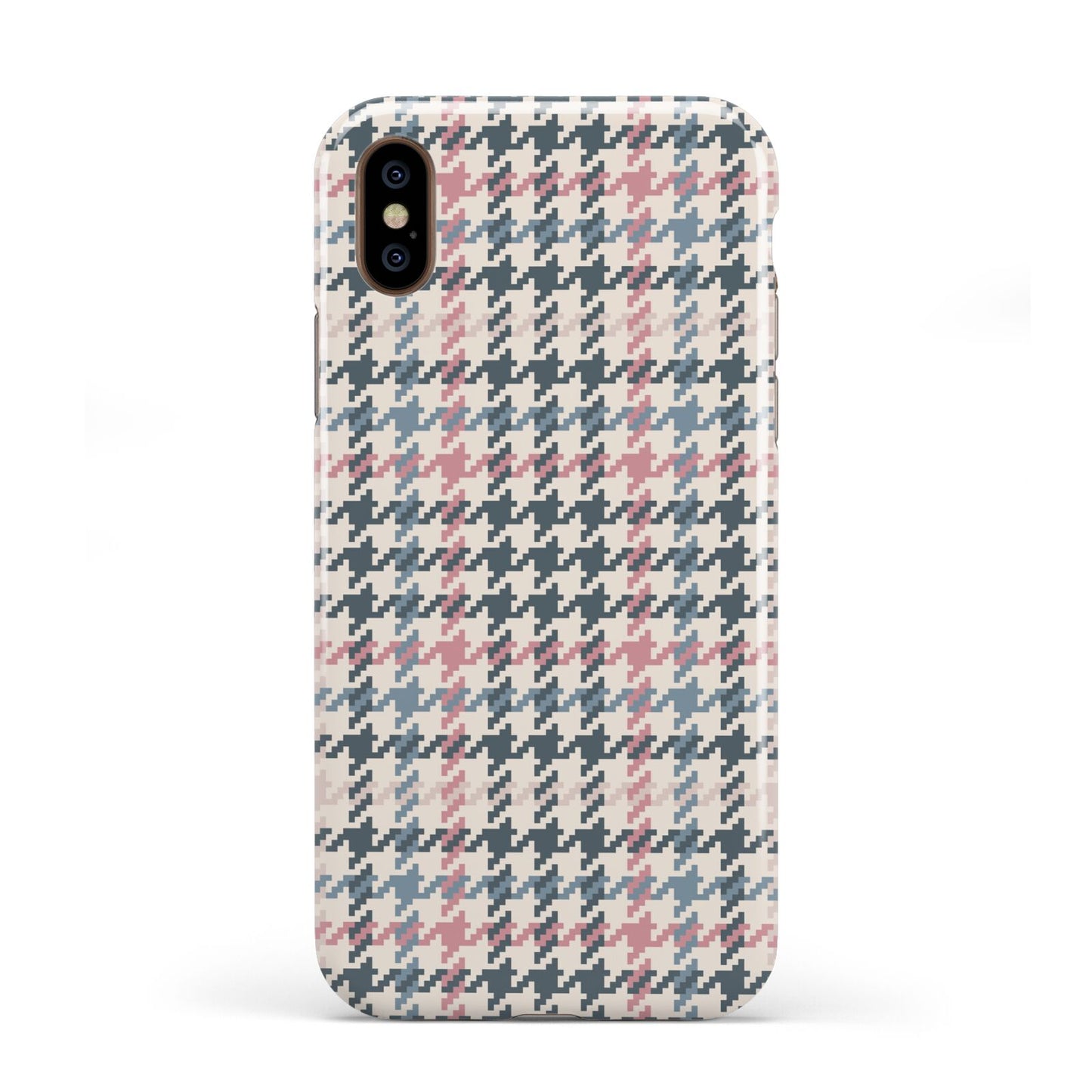 Tweed Houndstooth Apple iPhone XS 3D Tough