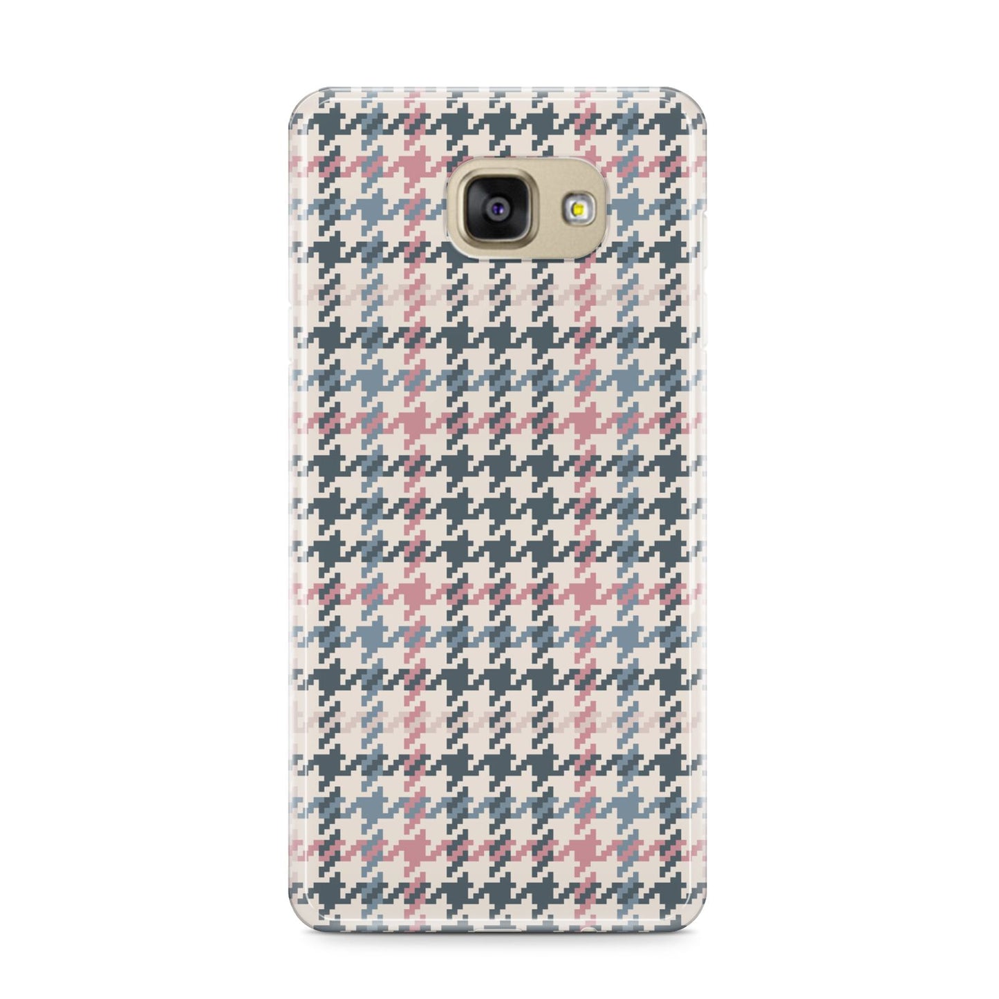 Tweed Houndstooth Samsung Galaxy A9 2016 Case on gold phone