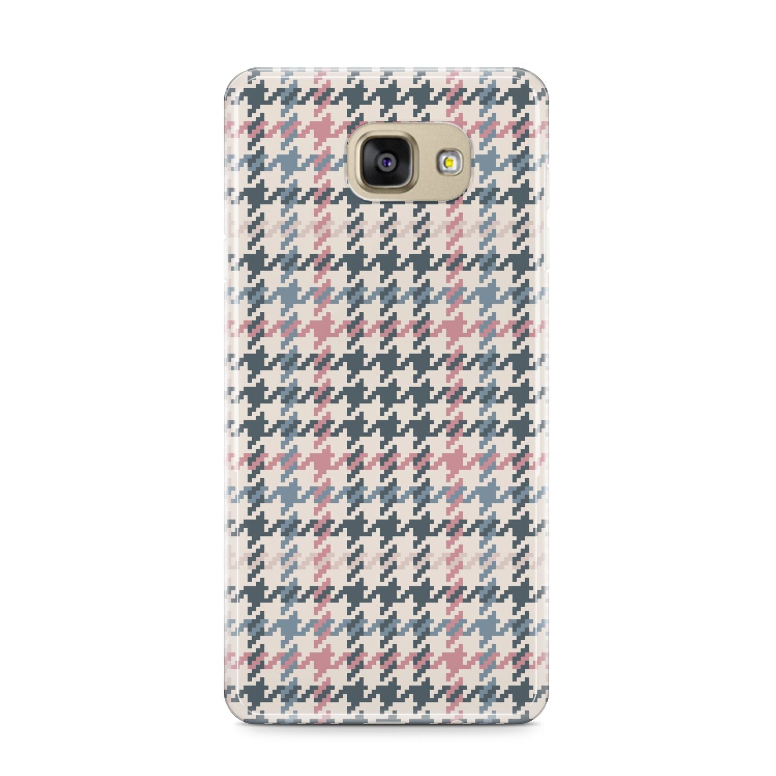 Tweed Houndstooth Samsung Galaxy A9 2016 Case on gold phone