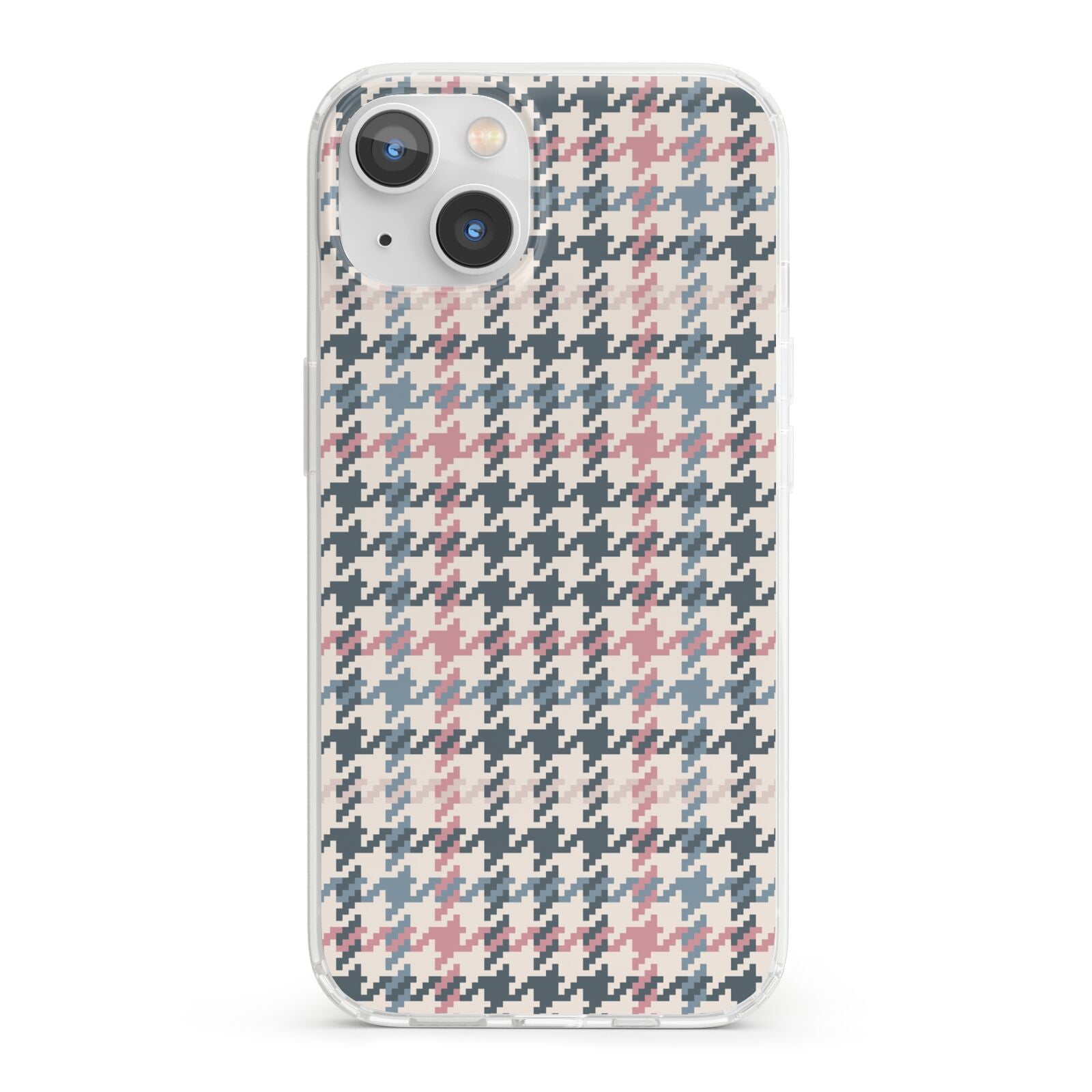 Tweed Houndstooth iPhone 13 Clear Bumper Case