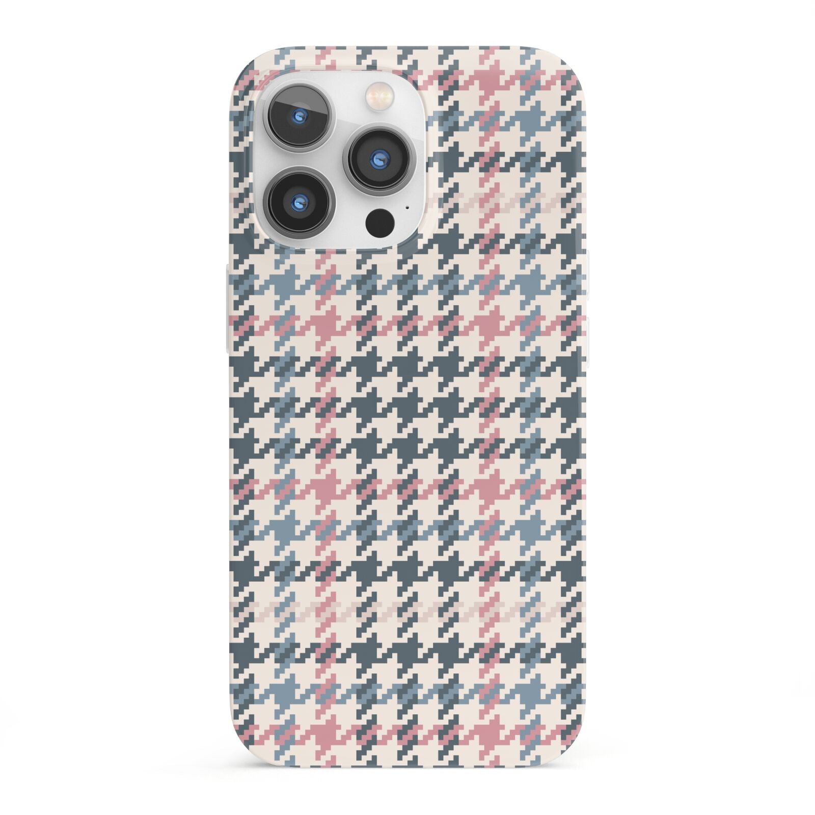 Tweed Houndstooth iPhone 13 Pro Full Wrap 3D Snap Case