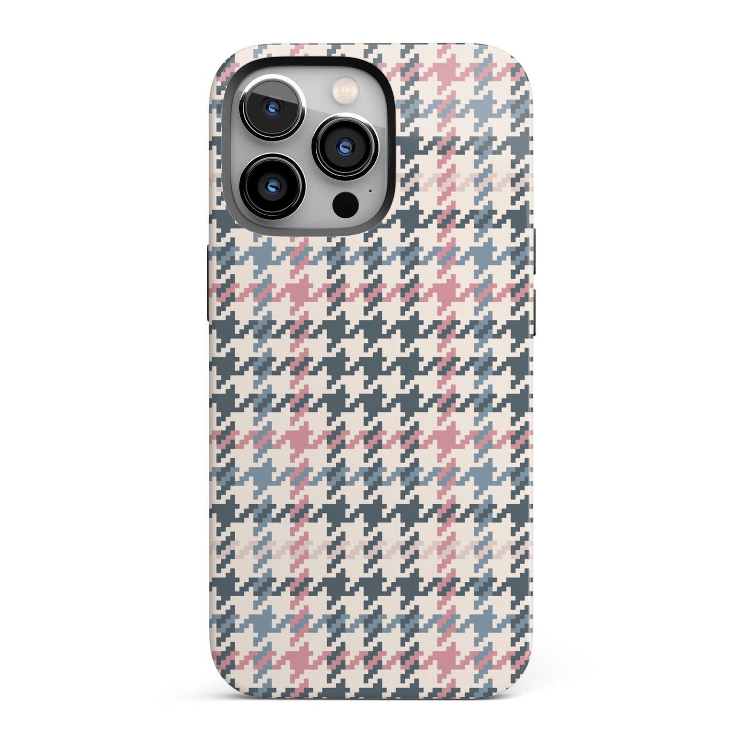 Tweed Houndstooth iPhone 13 Pro Full Wrap 3D Tough Case