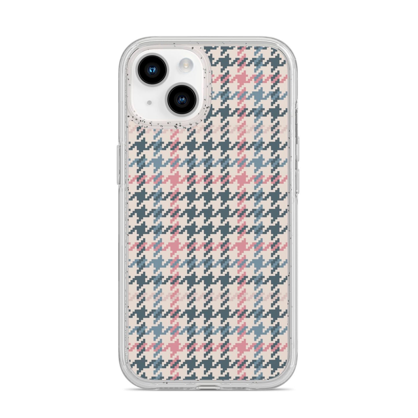 Tweed Houndstooth iPhone 14 Glitter Tough Case Starlight