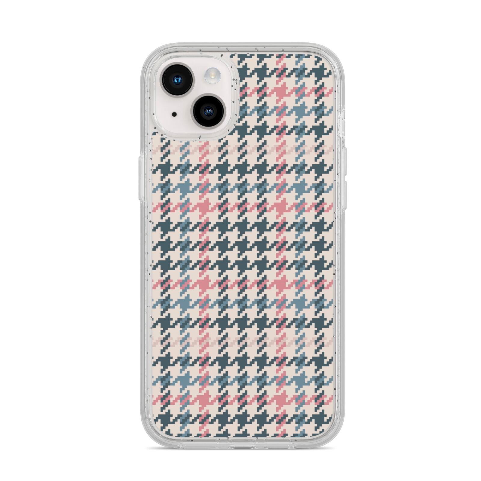 Tweed Houndstooth iPhone 14 Plus Glitter Tough Case Starlight