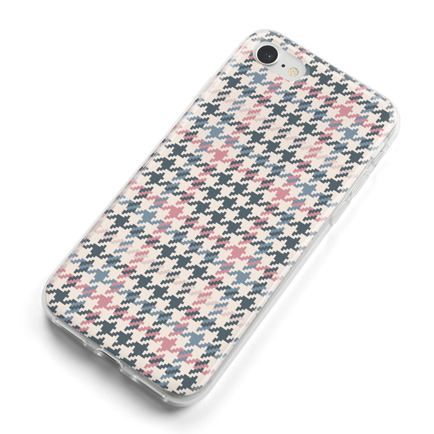 Tweed Houndstooth iPhone 8 Bumper Case on Silver iPhone Alternative Image