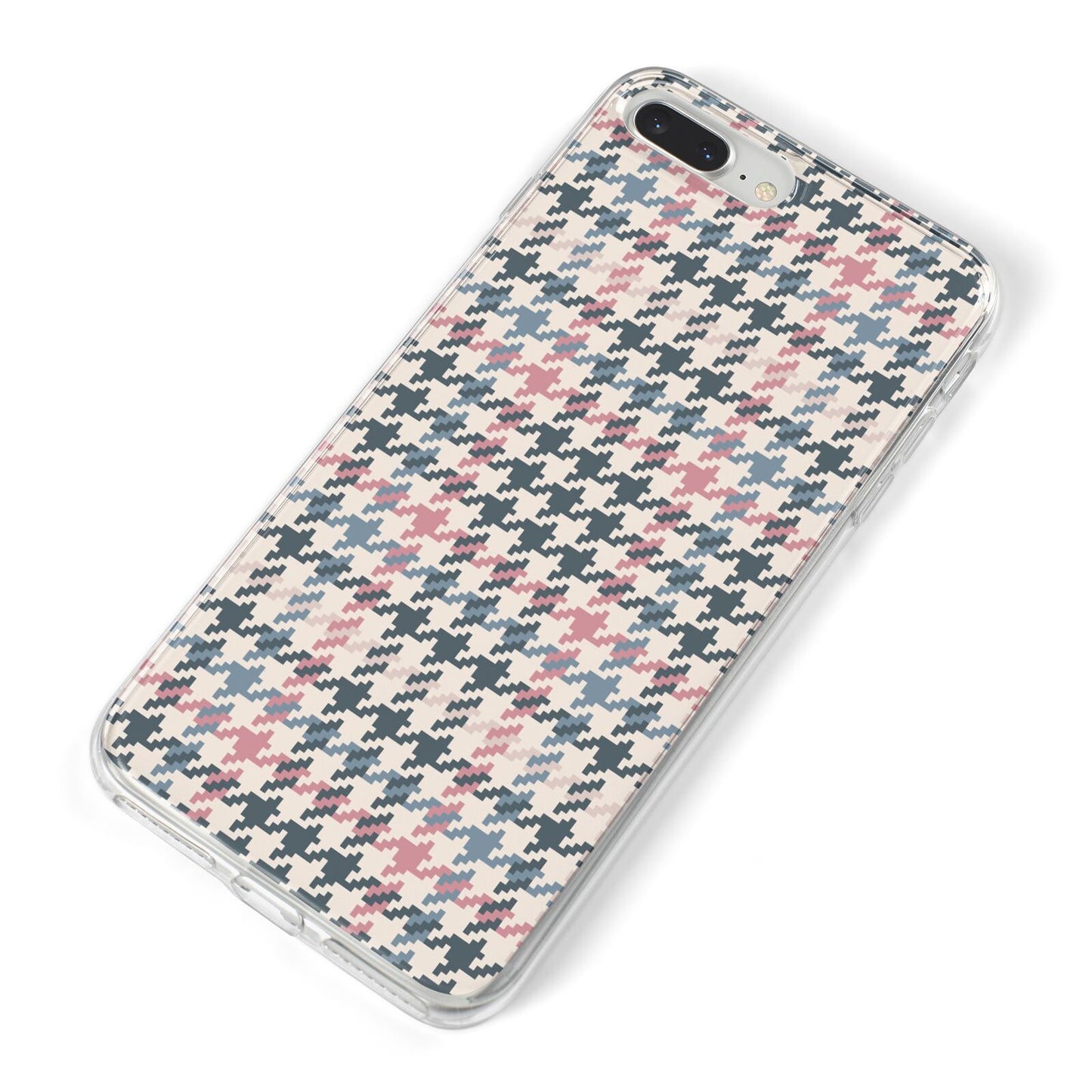 Tweed Houndstooth iPhone 8 Plus Bumper Case on Silver iPhone Alternative Image