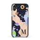 Two Candyland Galaxies Apple iPhone Xs Impact Case Black Edge on Gold Phone