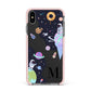 Two Candyland Galaxies Apple iPhone Xs Max Impact Case Pink Edge on Black Phone