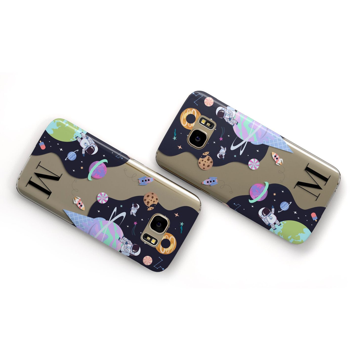 Two Candyland Galaxies Samsung Galaxy Case Flat Overview