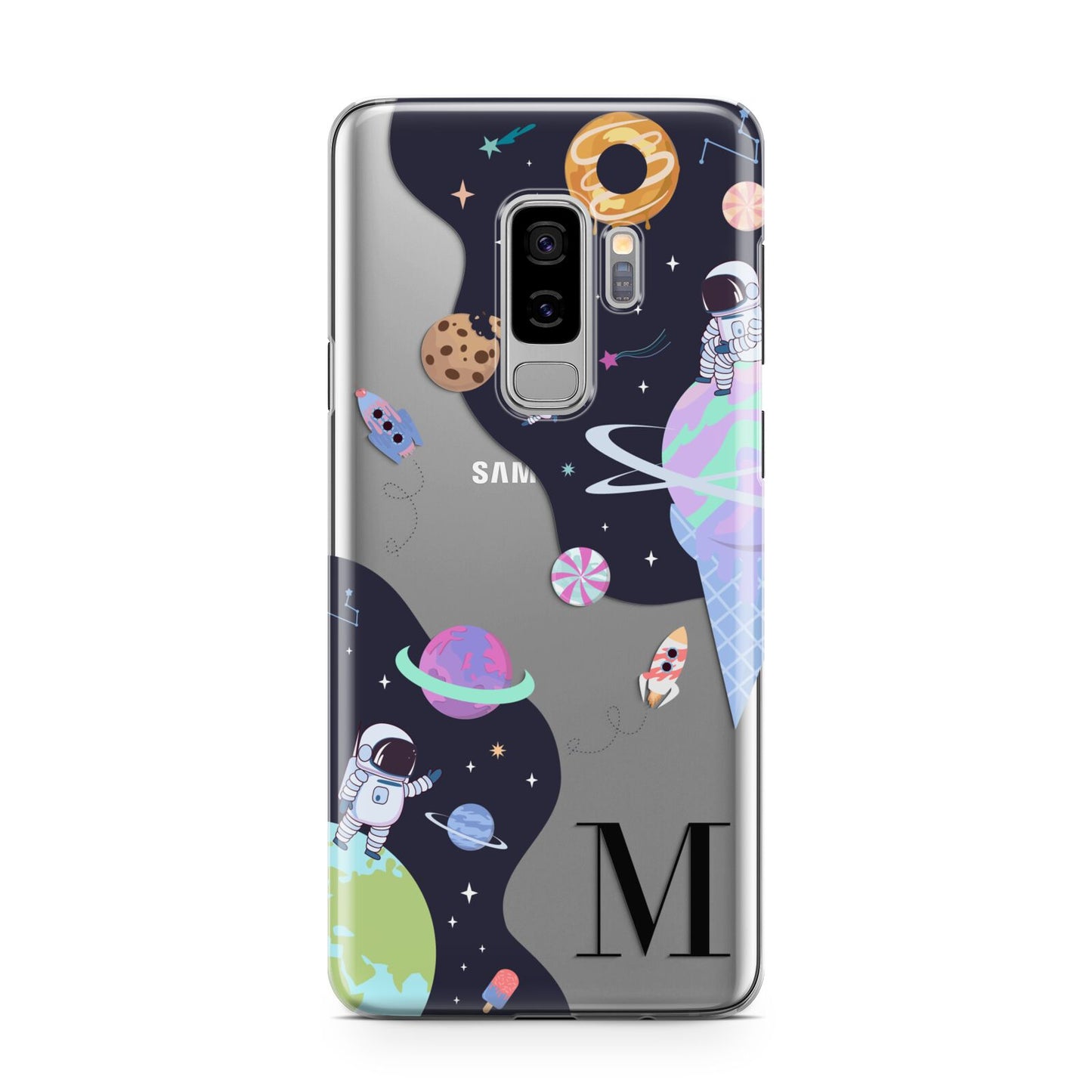 Two Candyland Galaxies Samsung Galaxy S9 Plus Case on Silver phone