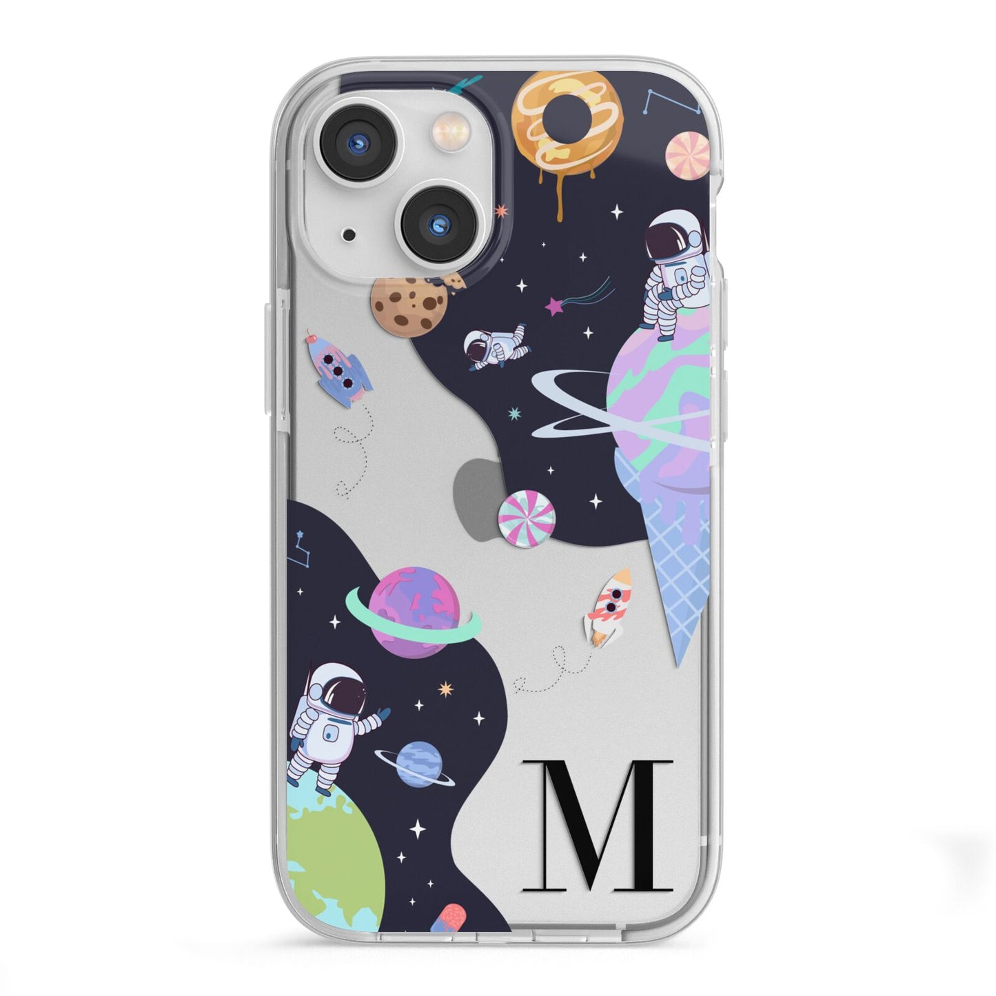 Two Candyland Galaxies iPhone 13 Mini TPU Impact Case with White Edges