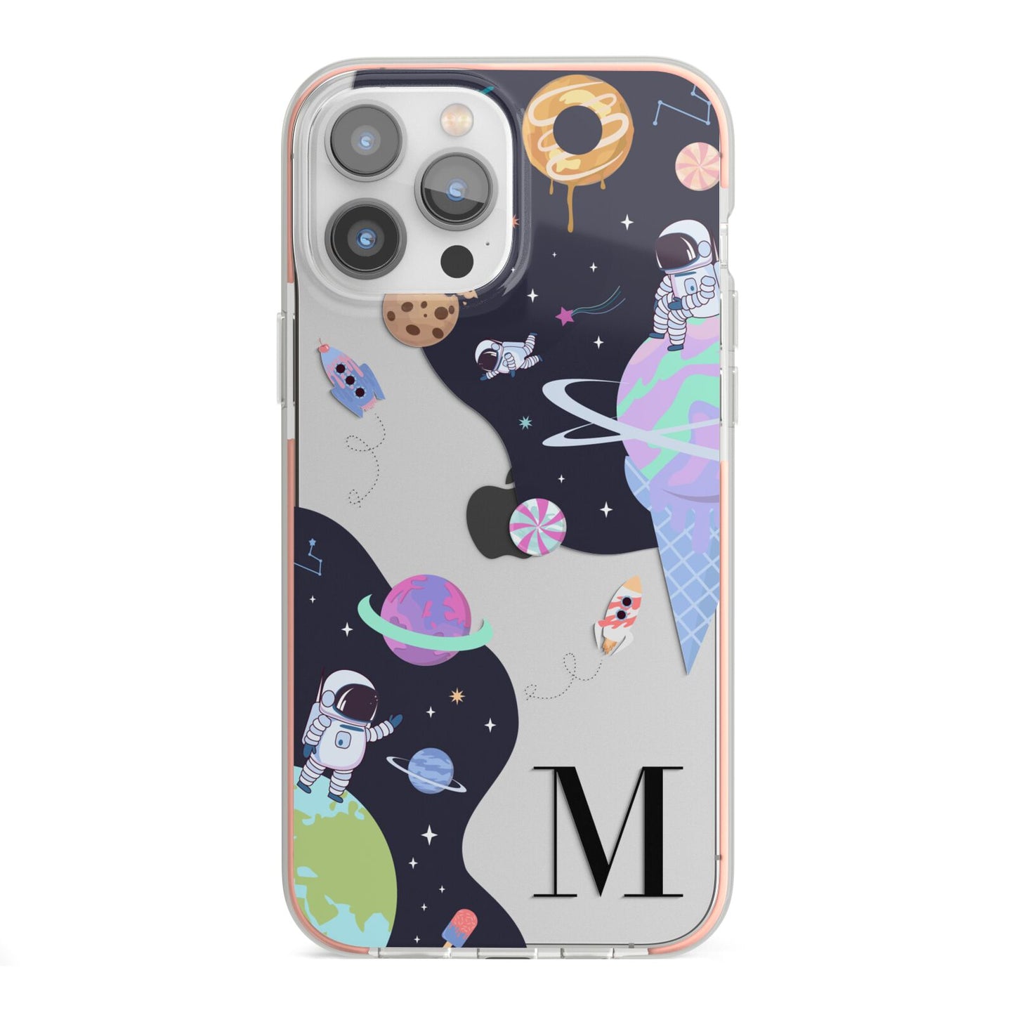 Two Candyland Galaxies iPhone 13 Pro Max TPU Impact Case with Pink Edges