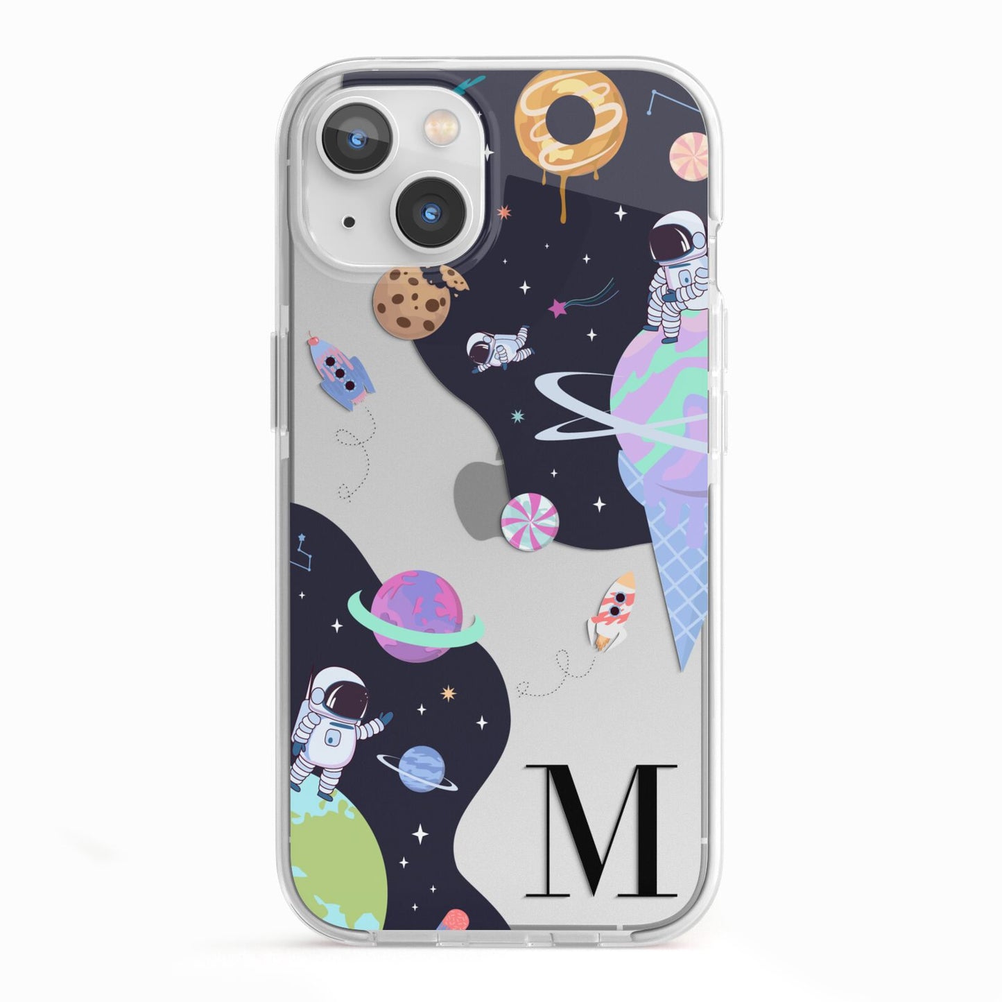 Two Candyland Galaxies iPhone 13 TPU Impact Case with White Edges