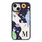 Two Candyland Galaxies iPhone 14 Black Impact Case on Silver phone