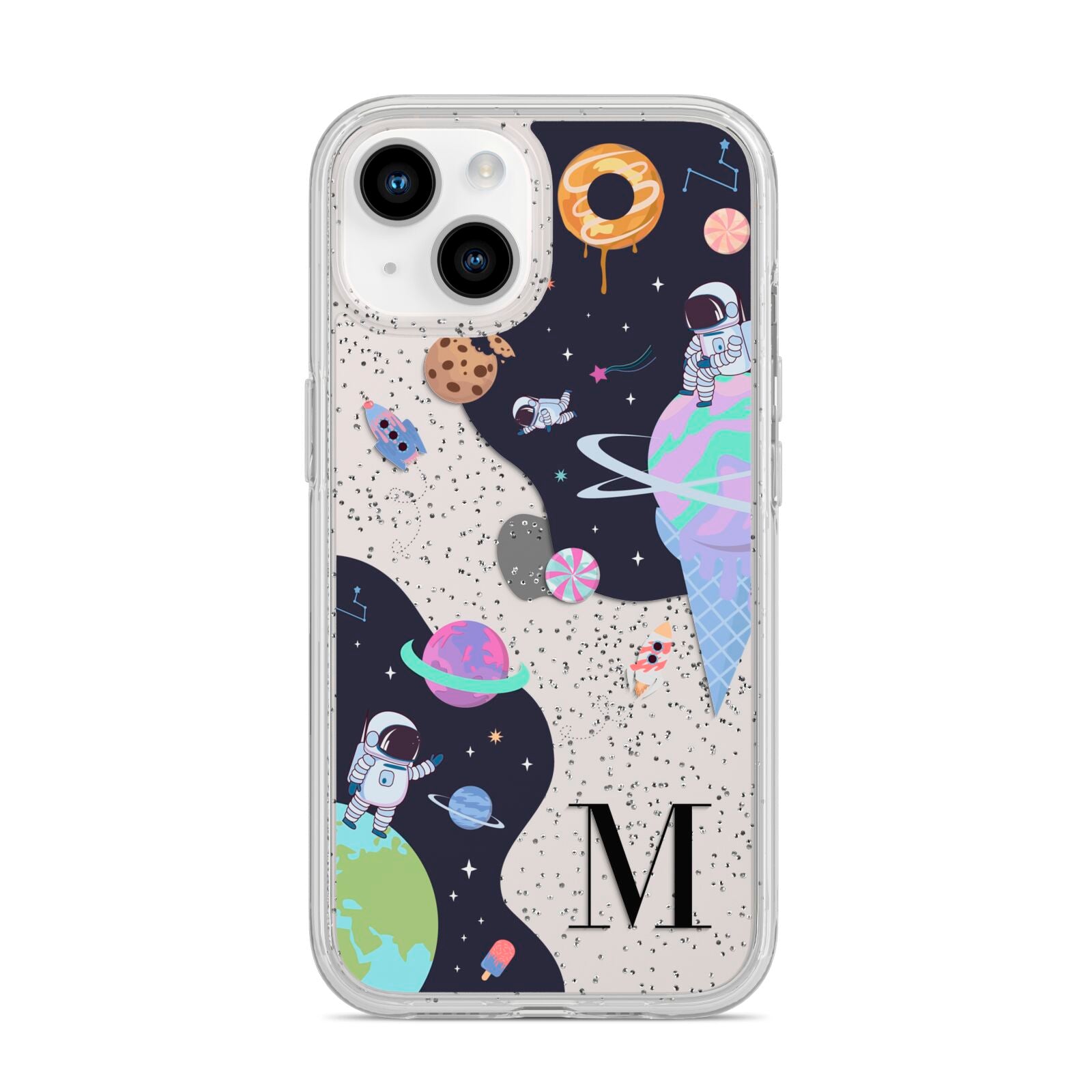 Two Candyland Galaxies iPhone 14 Glitter Tough Case Starlight