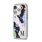 Two Candyland Galaxies iPhone 14 Pro Clear Tough Case Silver Angled Image