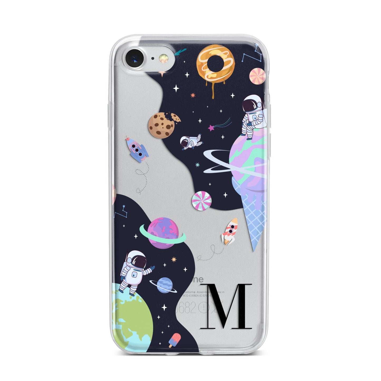 Two Candyland Galaxies iPhone 7 Bumper Case on Silver iPhone