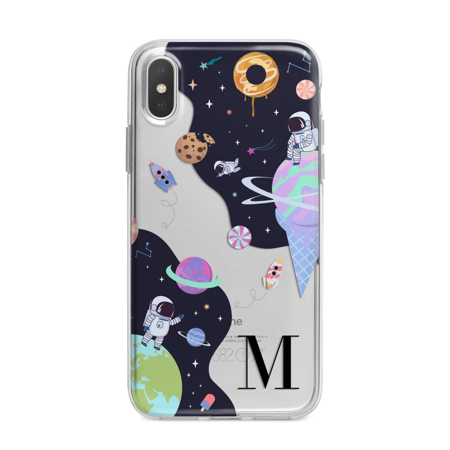 Two Candyland Galaxies iPhone X Bumper Case on Silver iPhone Alternative Image 1