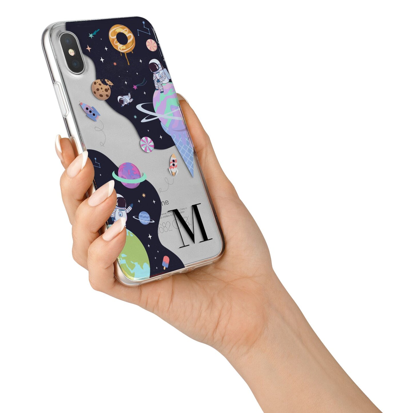Two Candyland Galaxies iPhone X Bumper Case on Silver iPhone Alternative Image 2