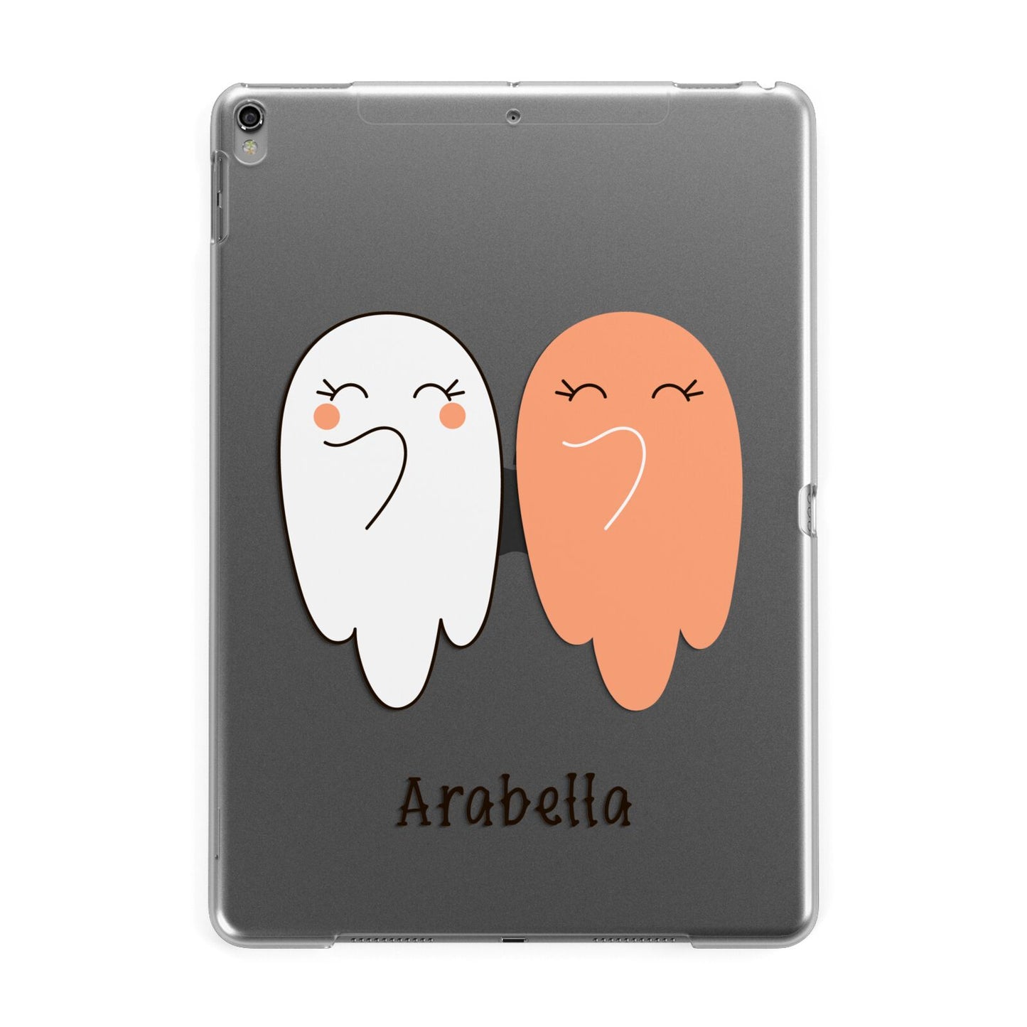 Two Ghosts Apple iPad Grey Case