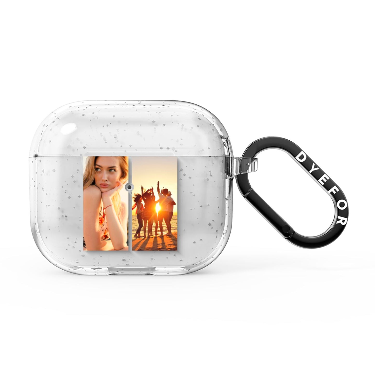 Two Horizontal Photo Tiles AirPods Glitter Case 3rd Gen