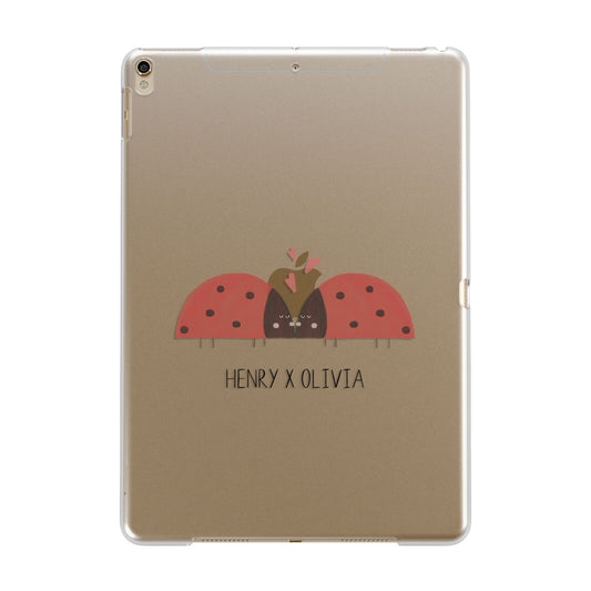 Two Ladybirds Apple iPad Gold Case