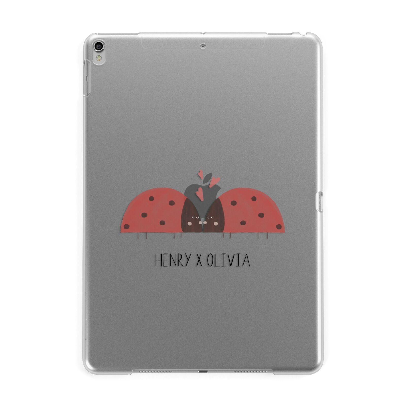 Two Ladybirds Apple iPad Silver Case