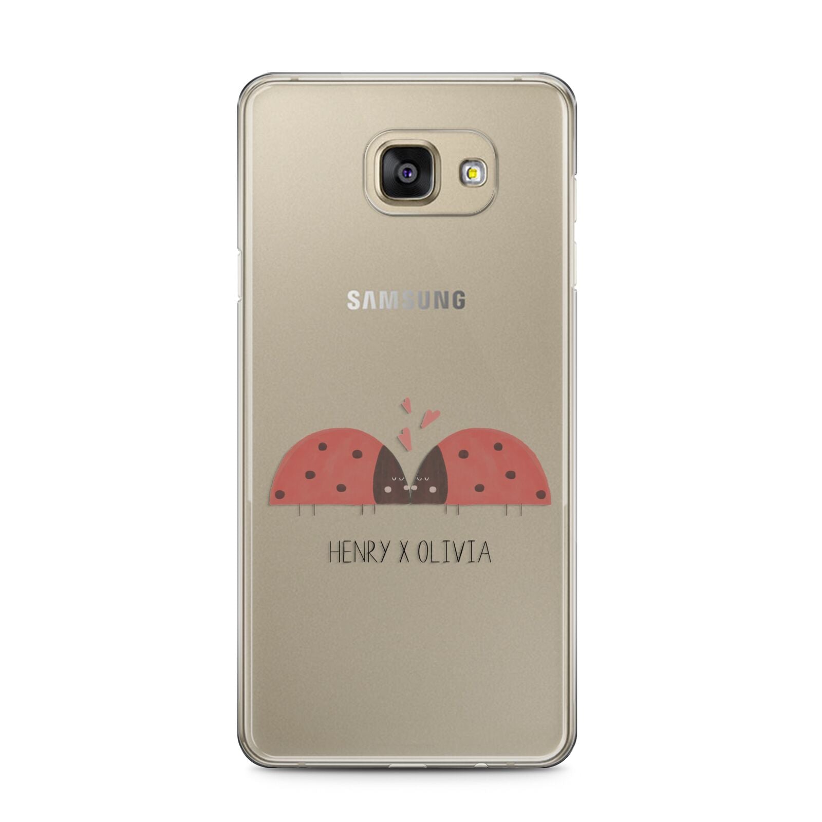 Two Ladybirds Samsung Galaxy A5 2016 Case on gold phone