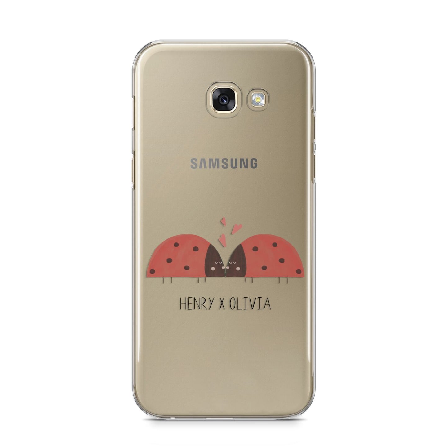 Two Ladybirds Samsung Galaxy A5 2017 Case on gold phone