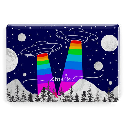 UFO Forest Scene Personalised Name Apple MacBook Case