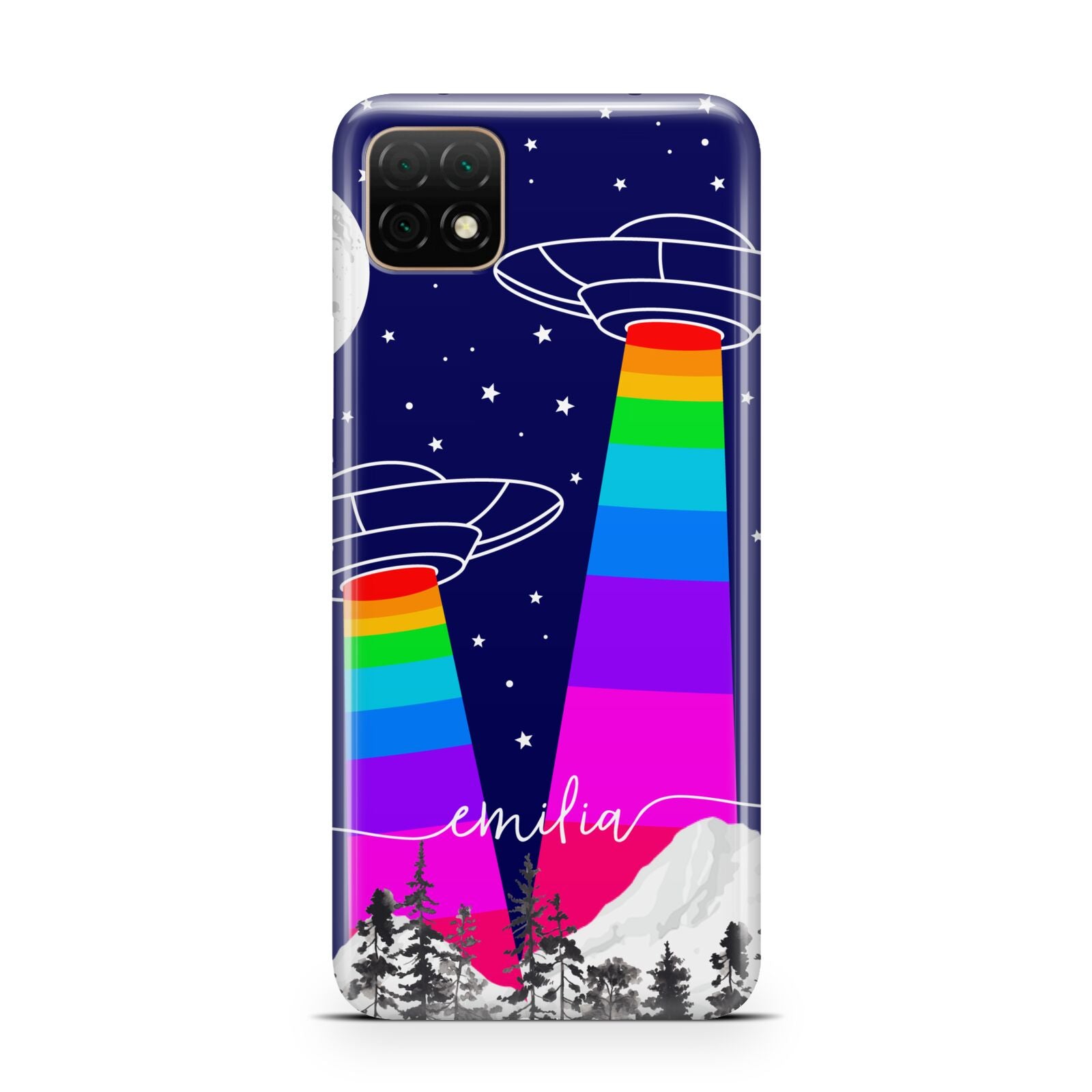 UFO Forest Scene Personalised Name Huawei Enjoy 20 Phone Case