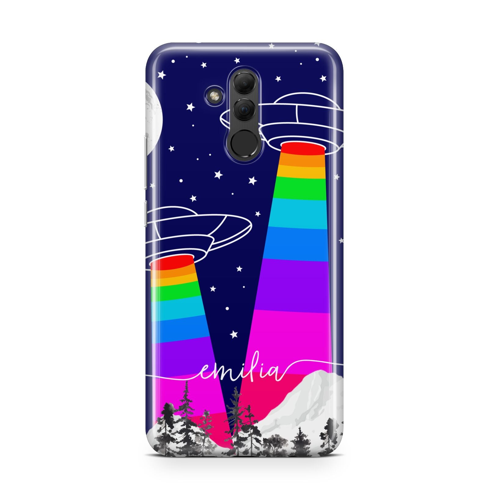 UFO Forest Scene Personalised Name Huawei Mate 20 Lite