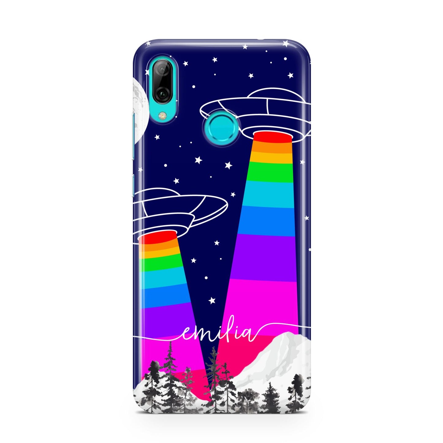 UFO Forest Scene Personalised Name Huawei P Smart 2019 Case