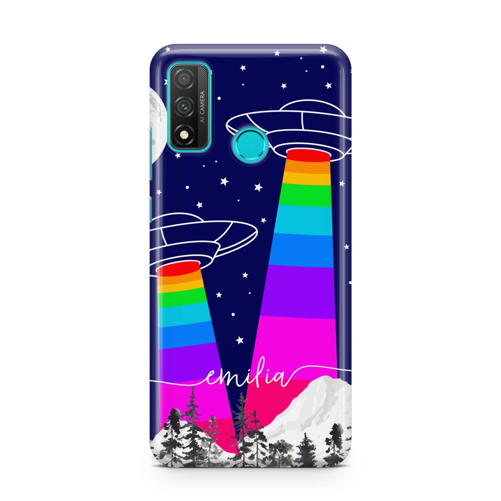 UFO Forest Scene Personalised Name Huawei P Smart 2020