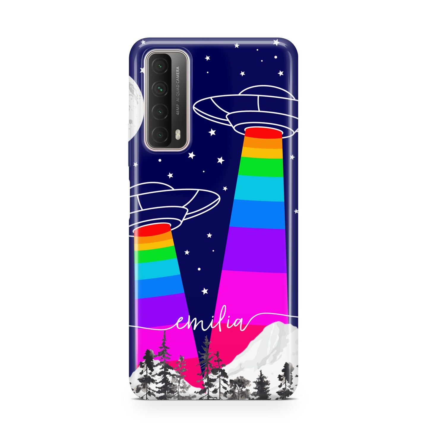 UFO Forest Scene Personalised Name Huawei P Smart 2021