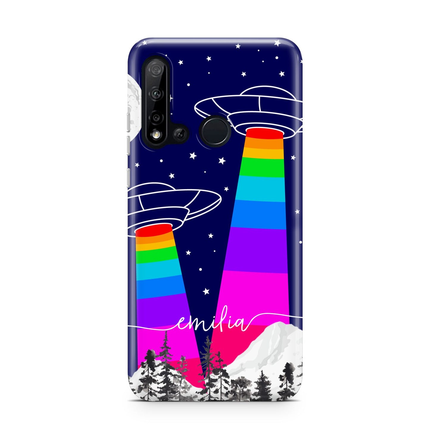 UFO Forest Scene Personalised Name Huawei P20 Lite 5G Phone Case