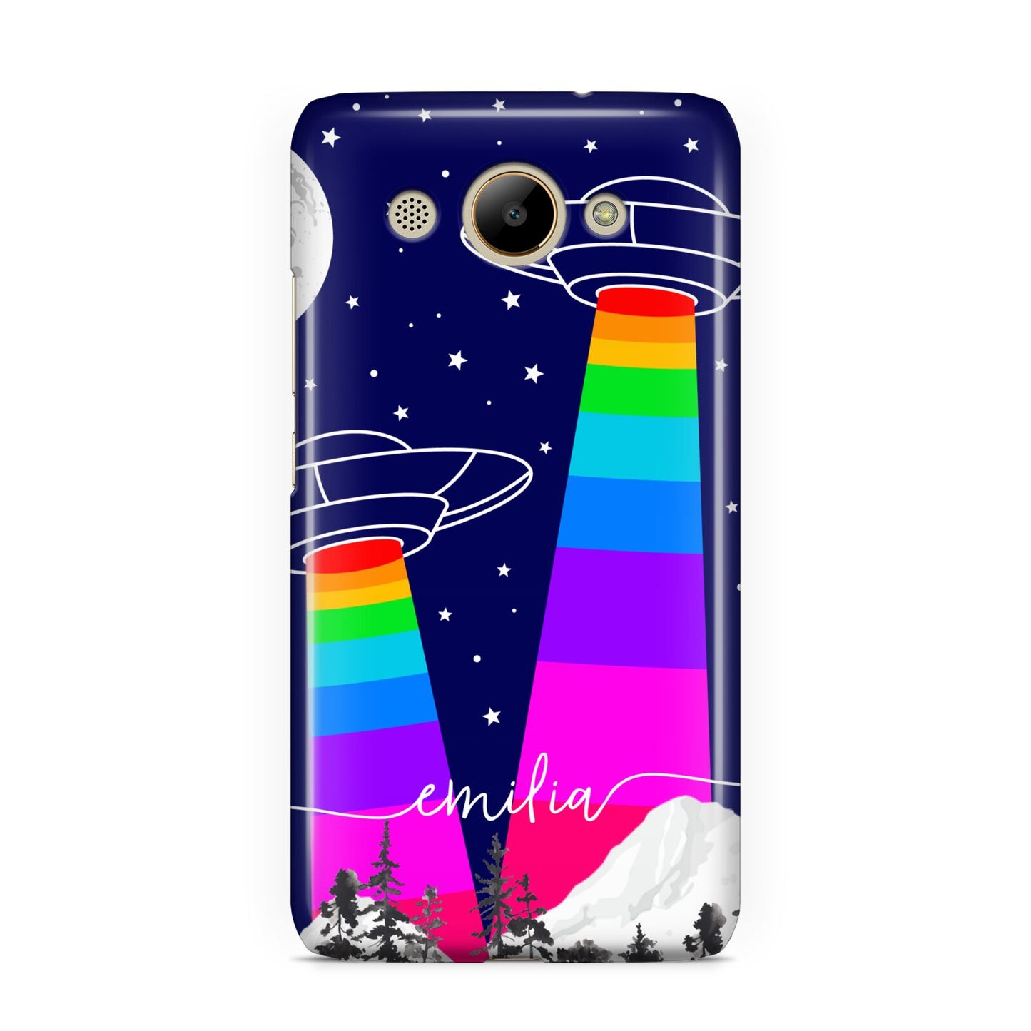 UFO Forest Scene Personalised Name Huawei Y3 2017