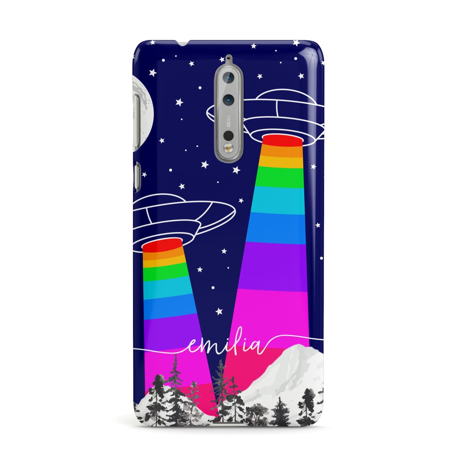 UFO Forest Scene Personalised Name Nokia Case