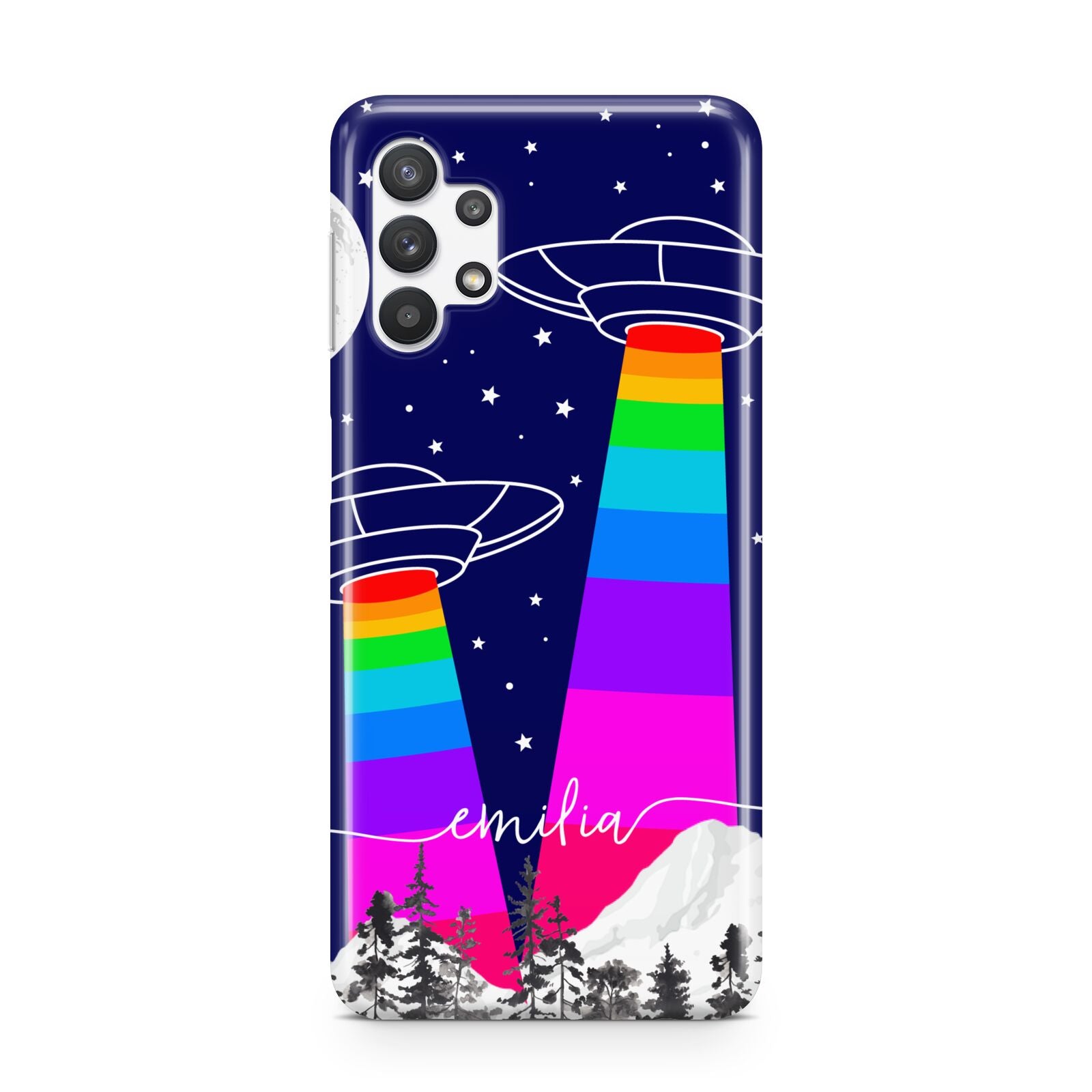 UFO Forest Scene Personalised Name Samsung A32 5G Case