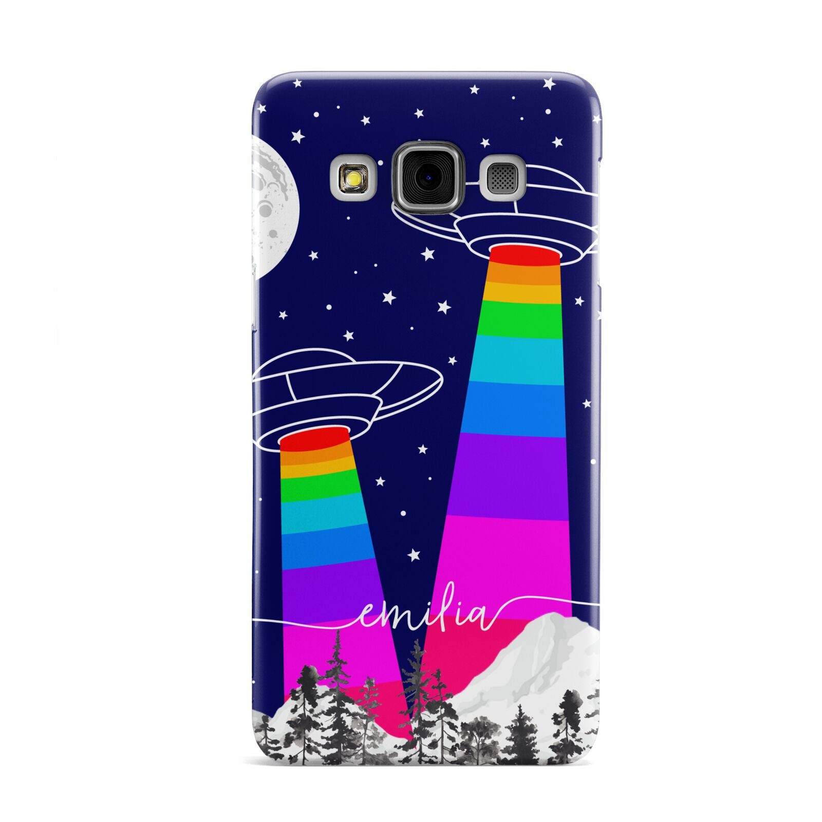 UFO Forest Scene Personalised Name Samsung Galaxy A3 Case