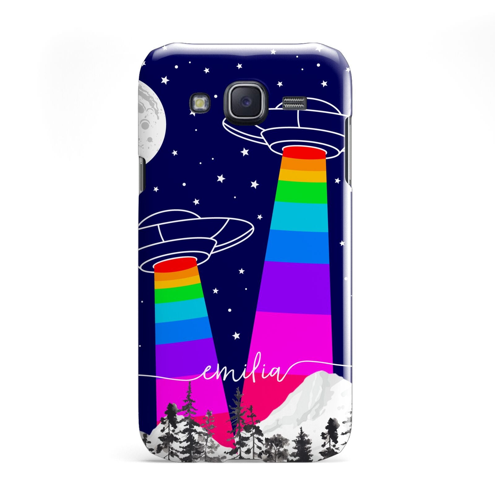 UFO Forest Scene Personalised Name Samsung Galaxy J5 Case