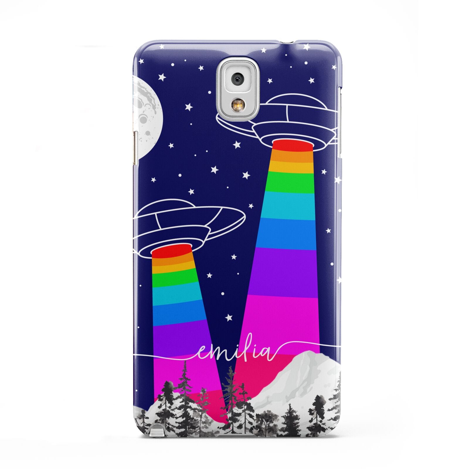 UFO Forest Scene Personalised Name Samsung Galaxy Note 3 Case