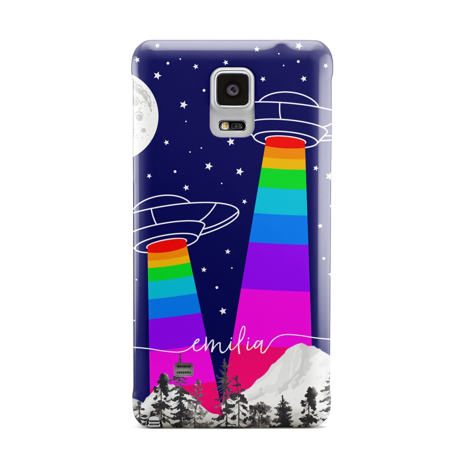 UFO Forest Scene Personalised Name Samsung Galaxy Note 4 Case