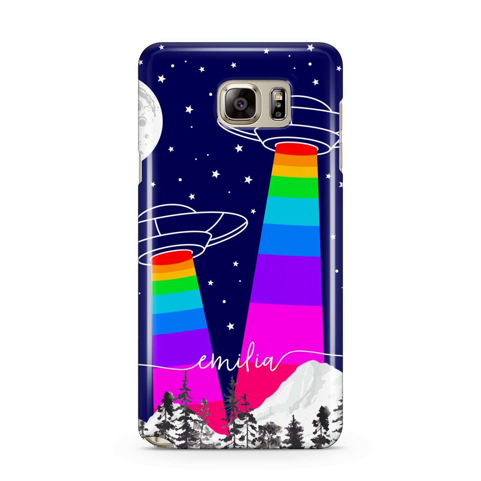 UFO Forest Scene Personalised Name Samsung Galaxy Note 5 Case